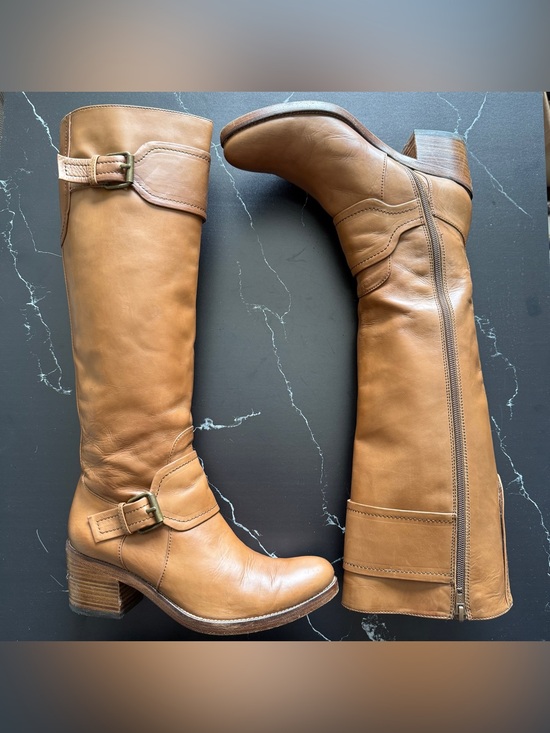 Pura Lopez Shoes - PURA LOPEZ Women's Tall Leather Western Cowboy Riding Boots - Tan size 7